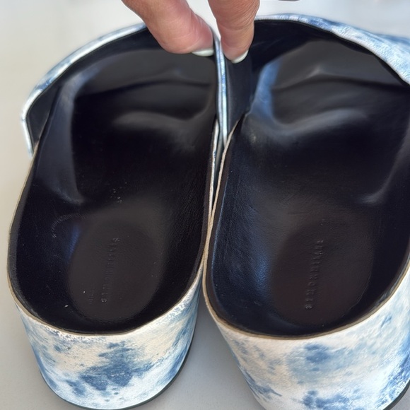 Simone Miller Blue white Tie Dye Cloudy Platform Sandal Bubble Slides Size 38/8 - Picture 16 of 16